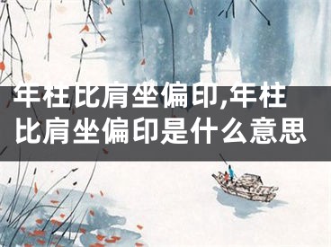 年柱比肩坐偏印,年柱比肩坐偏印是什么意思