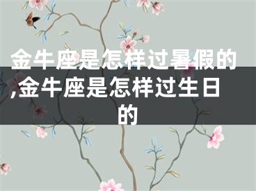 金牛座是怎样过暑假的,金牛座是怎样过生日的