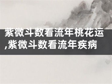 紫微斗数看流年桃花运,紫微斗数看流年疾病