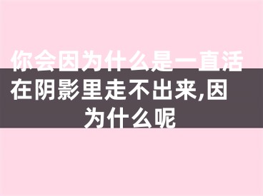 你会因为什么是一直活在阴影里走不出来,因为什么呢