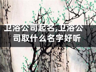 卫浴公司起名,卫浴公司取什么名字好听