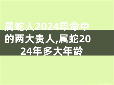 属蛇人2024年命中的两大贵人,属蛇2024年多大年龄