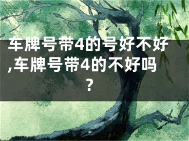 车牌号带4的号好不好,车牌号带4的不好吗?
