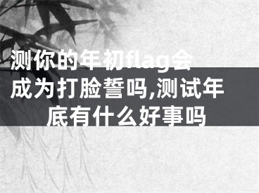 测你的年初flag会成为打脸誓吗,测试年底有什么好事吗