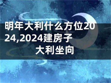 明年大利什么方位2024,2024建房子大利坐向