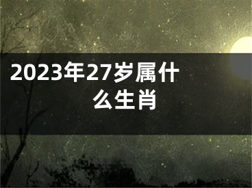 2023年27岁属什么生肖