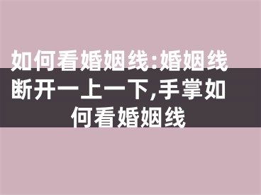 如何看婚姻线:婚姻线断开一上一下,手掌如何看婚姻线