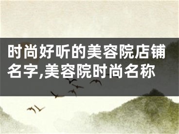 时尚好听的美容院店铺名字,美容院时尚名称