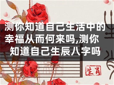 测你知道自己生活中的幸福从而何来吗,测你知道自己生辰八字吗