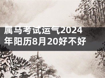 属马考试运气2024年阳历8月20好不好