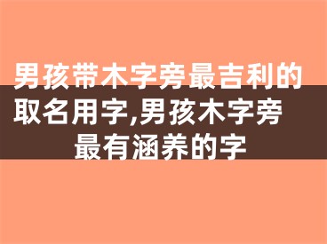 男孩带木字旁最吉利的取名用字,男孩木字旁最有涵养的字