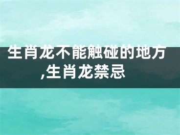 生肖龙不能触碰的地方,生肖龙禁忌