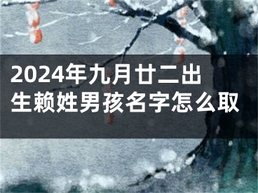 2024年九月廿二出生赖姓男孩名字怎么取