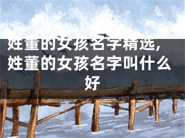 姓董的女孩名字精选,姓董的女孩名字叫什么好