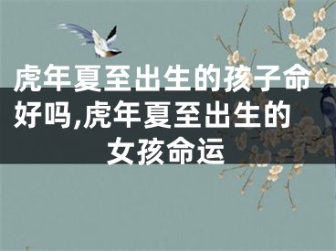 虎年夏至出生的孩子命好吗,虎年夏至出生的女孩命运
