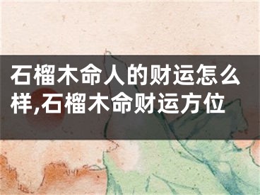 石榴木命人的财运怎么样,石榴木命财运方位