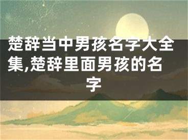 楚辞当中男孩名字大全集,楚辞里面男孩的名字