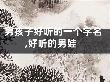 男孩子好听的一个字名,好听的男娃