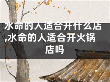 水命的人适合开什么店,水命的人适合开火锅店吗