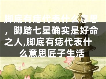 脚底有痣代表什么意思，脚踏七星确实是好命之人,脚底有痣代表什么意思匠子生活