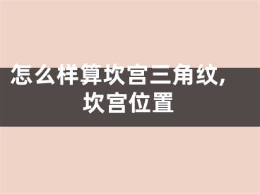 怎么样算坎宫三角纹,坎宫位置