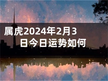 属虎2024年2月3日今日运势如何