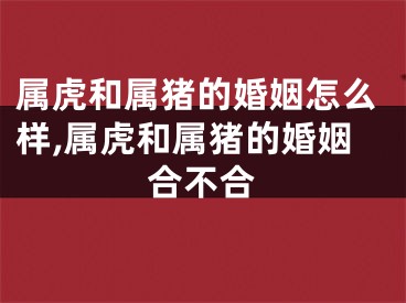 属虎和属猪的婚姻怎么样,属虎和属猪的婚姻合不合