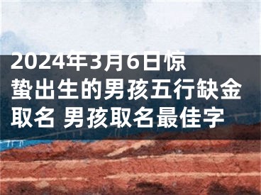 2024年3月6日惊蛰出生的男孩五行缺金取名 男孩取名最佳字
