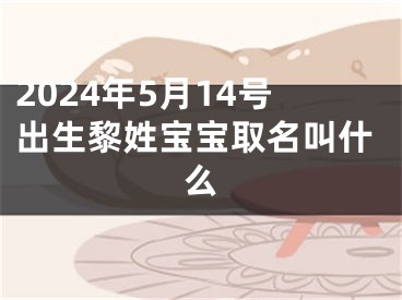 2024年5月14号出生黎姓宝宝取名叫什么