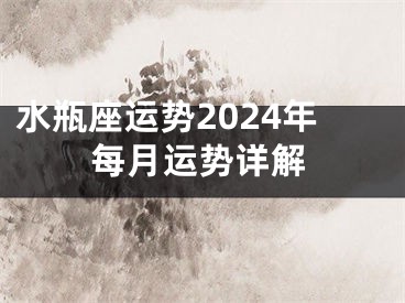 水瓶座运势2024年每月运势详解
