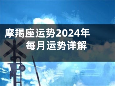 摩羯座运势2024年每月运势详解