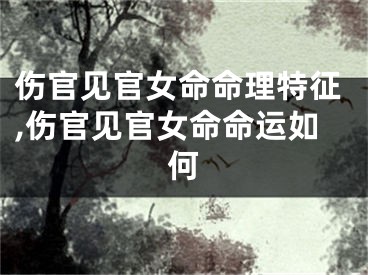 伤官见官女命命理特征,伤官见官女命命运如何