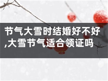 节气大雪时结婚好不好,大雪节气适合领证吗