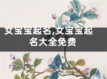 女宝宝起名,女宝宝起名大全免费