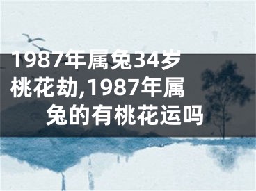 1987年属兔34岁桃花劫,1987年属兔的有桃花运吗