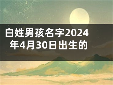 白姓男孩名字2024年4月30日出生的