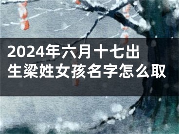 2024年六月十七出生梁姓女孩名字怎么取