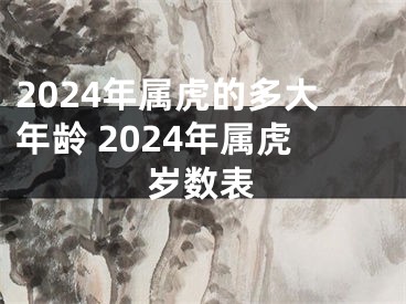 2024年属虎的多大年龄 2024年属虎岁数表