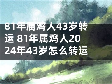 81年属鸡人43岁转运 81年属鸡人2024年43岁怎么转运