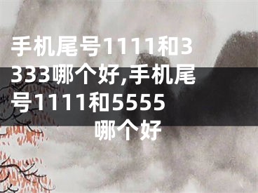 手机尾号1111和3333哪个好,手机尾号1111和5555哪个好