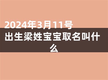 2024年3月11号出生梁姓宝宝取名叫什么