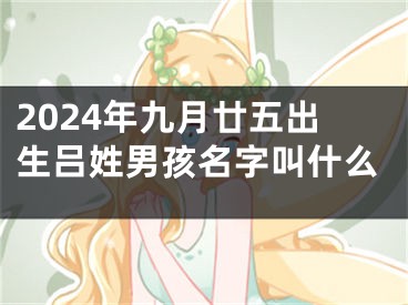2024年九月廿五出生吕姓男孩名字叫什么