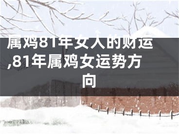 属鸡81年女人的财运,81年属鸡女运势方向