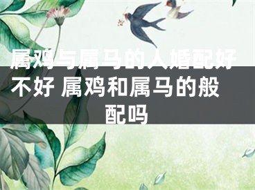 属鸡与属马的人婚配好不好 属鸡和属马的般配吗