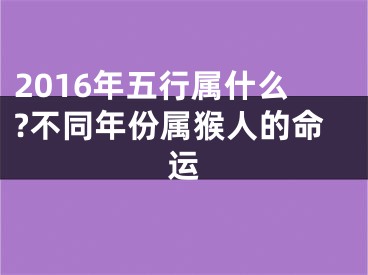 2016年五行属什么?不同年份属猴人的命运