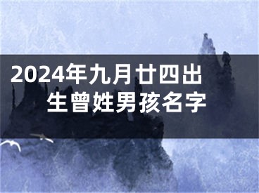 2024年九月廿四出生曾姓男孩名字