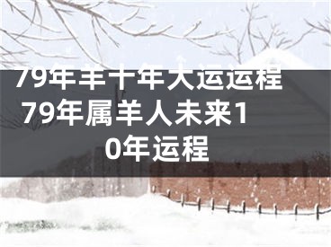 79年羊十年大运运程 79年属羊人未来10年运程