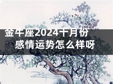 金牛座2024十月份感情运势怎么样呀