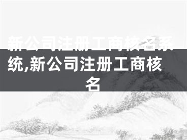 新公司注册工商核名系统,新公司注册工商核名