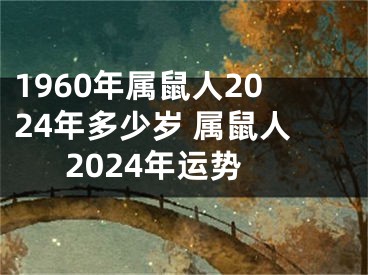 1960年属鼠人2024年多少岁 属鼠人2024年运势